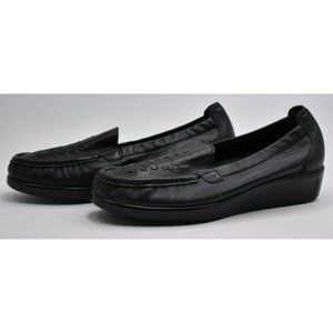 SAS Tripad Comfort Weave Black Leather Round Toe Loafers 7.5 M Orig $147